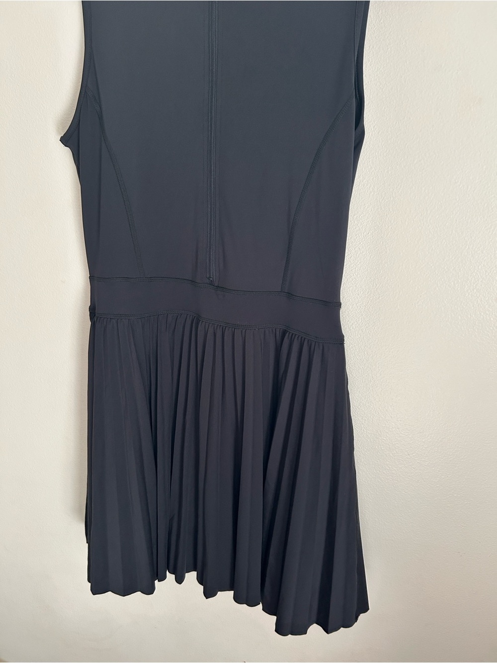 JustFab Black Sleeveless Pleated Sport Dress - Picture 8 of 12